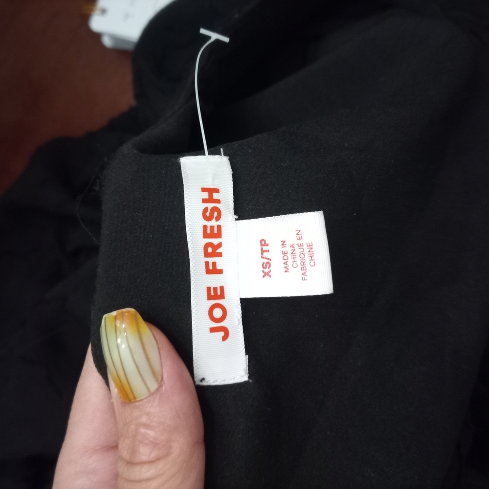 Joe Fresh Black Long Sleeve V-Neck Sundress - Picture 2 of 2